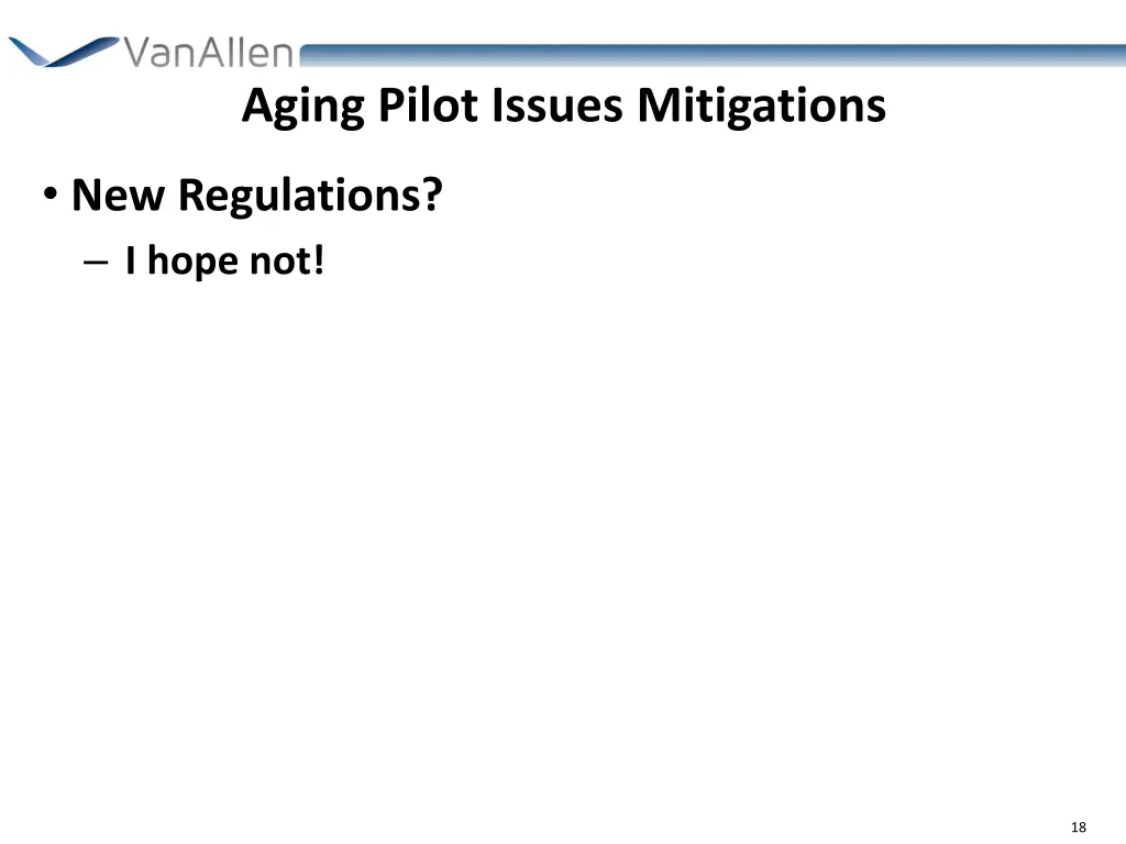 aging pilot issues mitigations