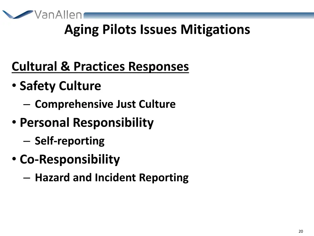 aging pilots issues mitigations 1