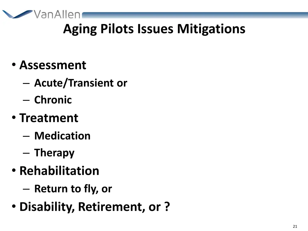 aging pilots issues mitigations 2