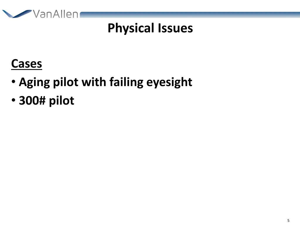 physical issues