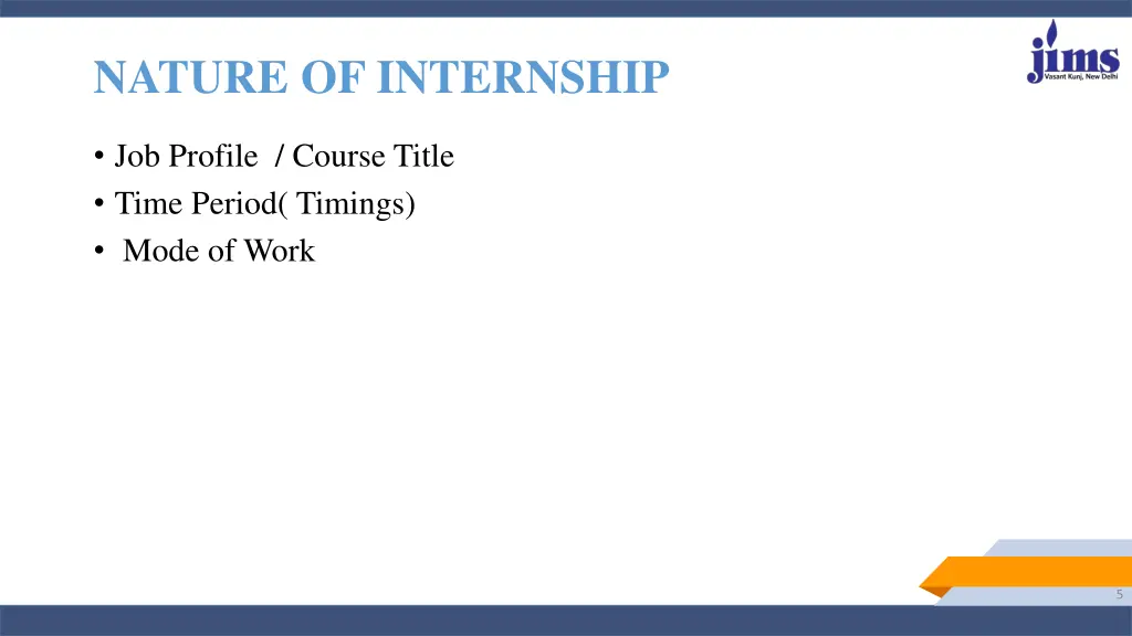 nature of internship