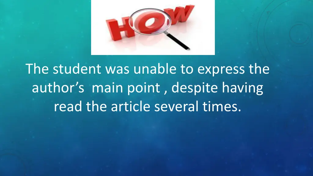 how how