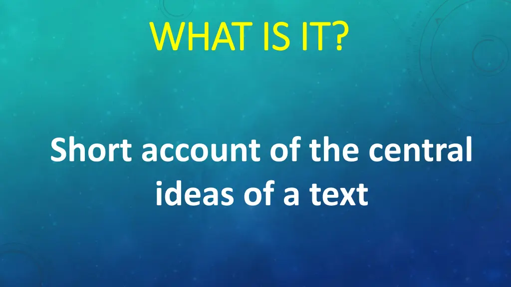 what is it what is it