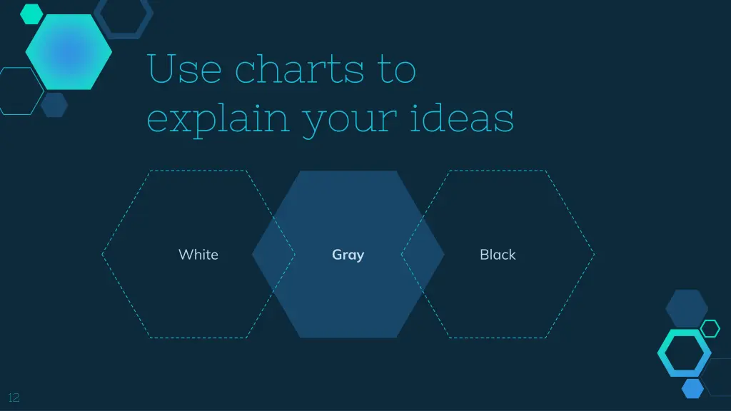 use charts to explain your ideas