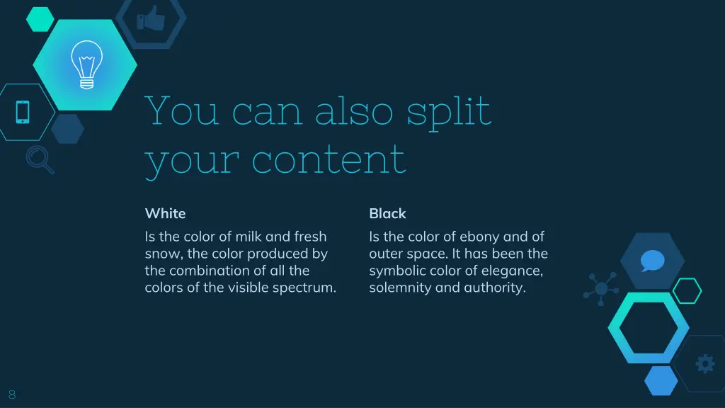 you can also split your content