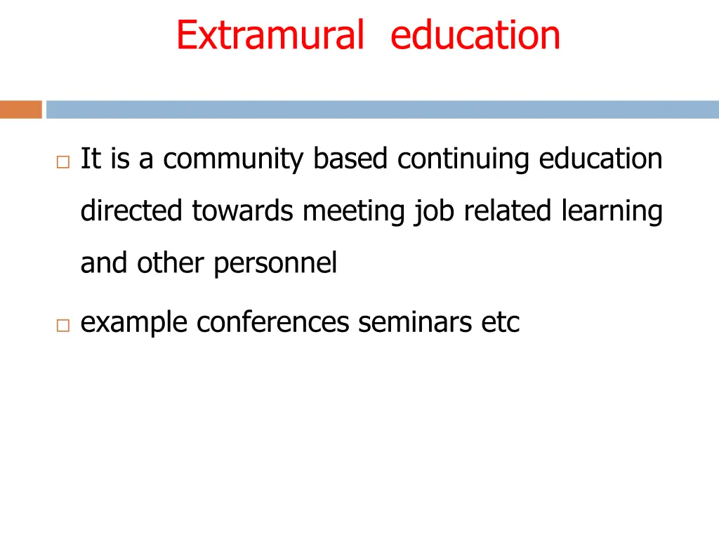 extramural education