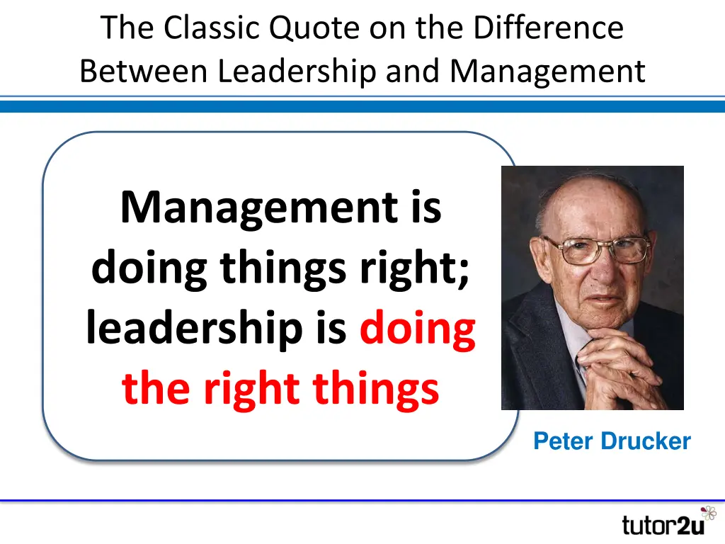 the classic quote on the difference between