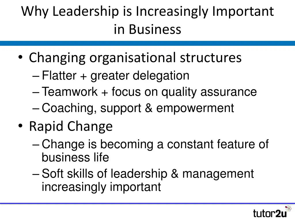 why leadership is increasingly important