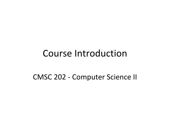 course introduction