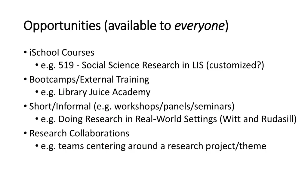 opportunities available to opportunities