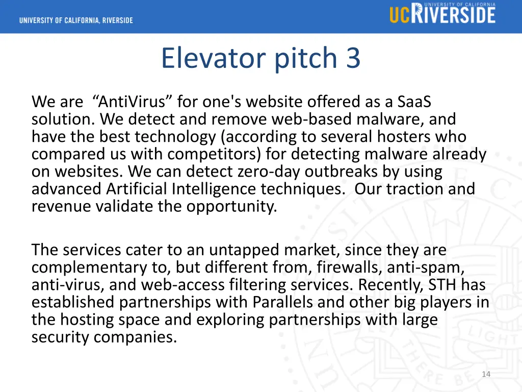 elevator pitch 3