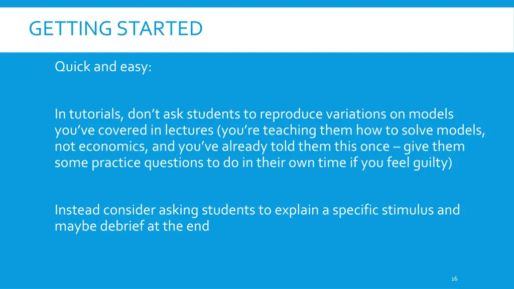 getting started