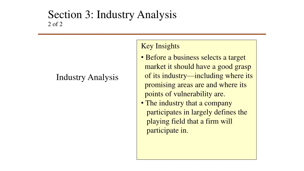 section 3 industry analysis 2 of 2
