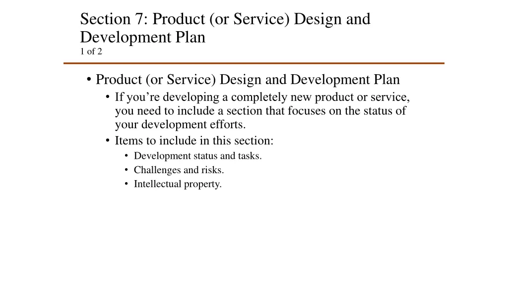 section 7 product or service design