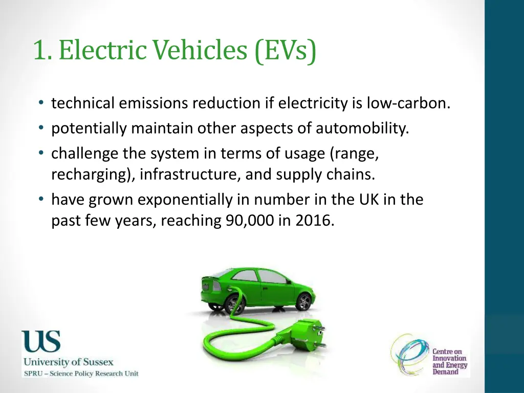 1 electric vehicles evs