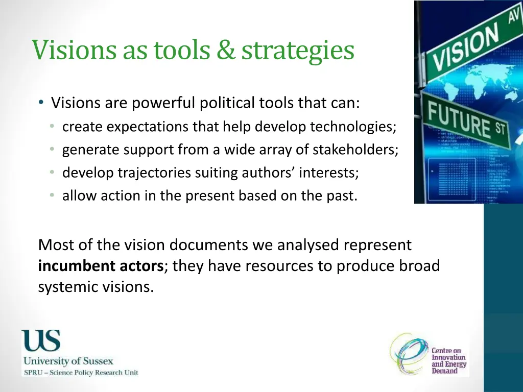 visions as tools strategies