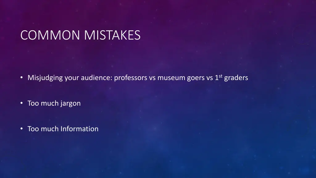common mistakes