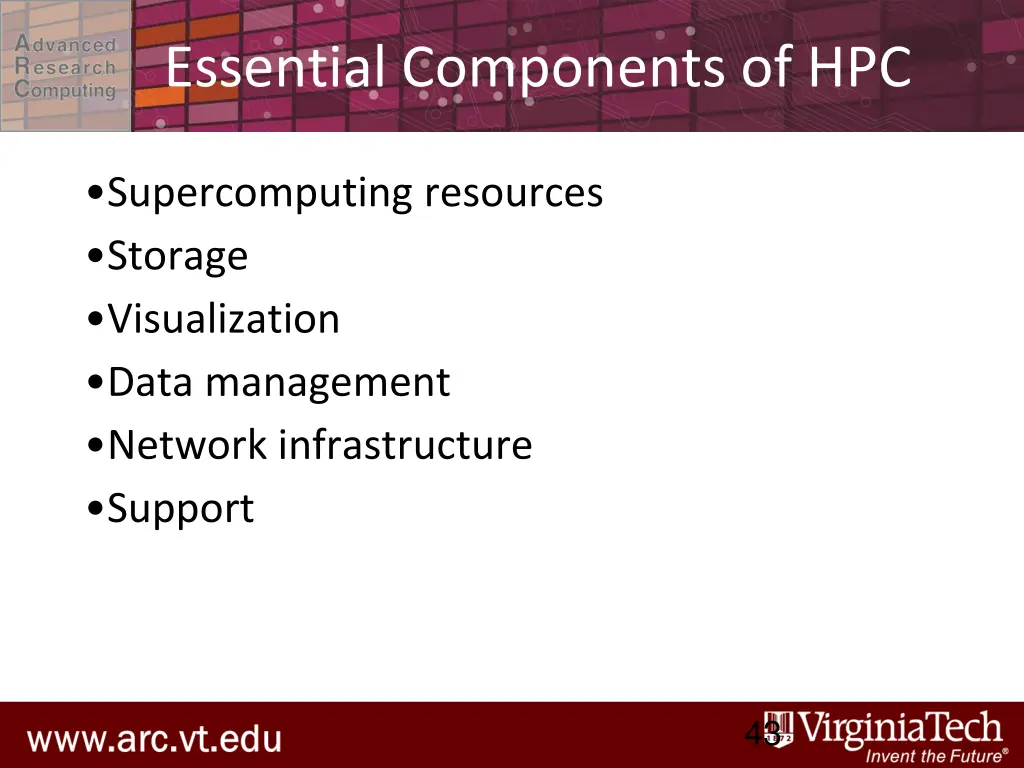 essential components of hpc