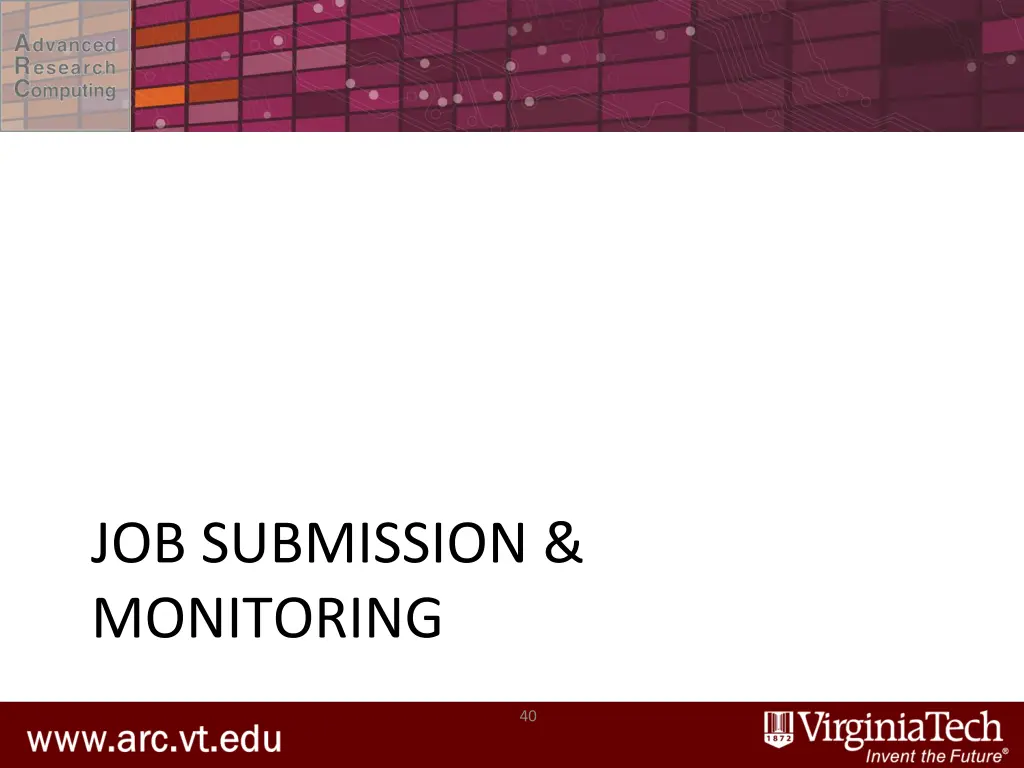 job submission monitoring