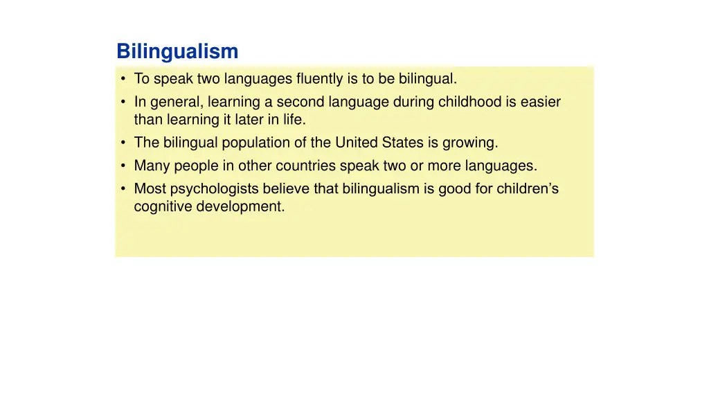 bilingualism