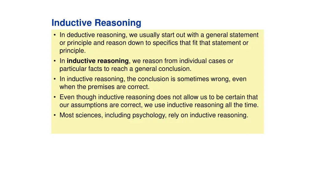 inductive reasoning