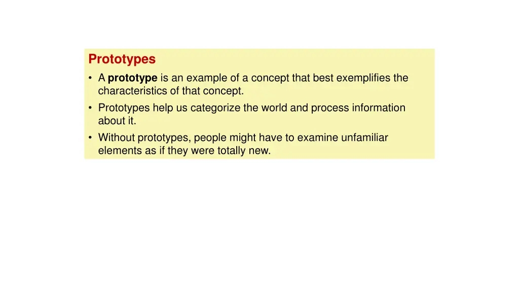 prototypes a prototype is an example of a concept