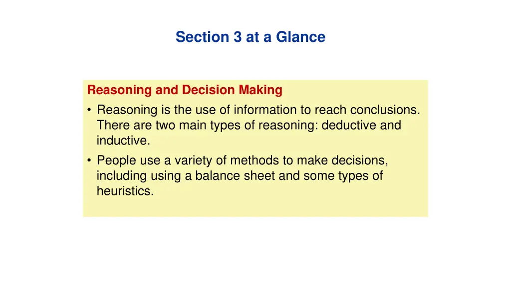 section 3 at a glance