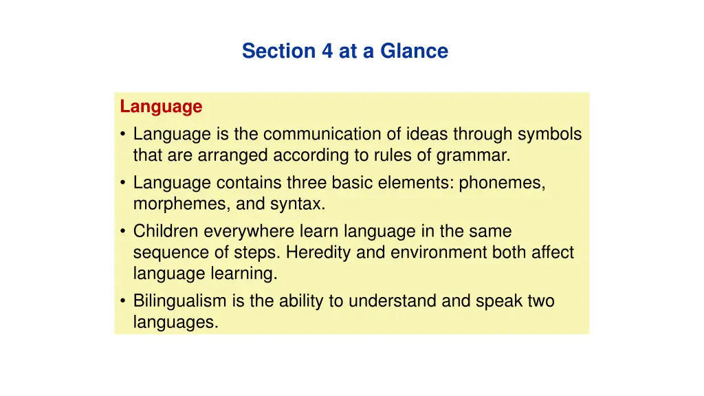 section 4 at a glance