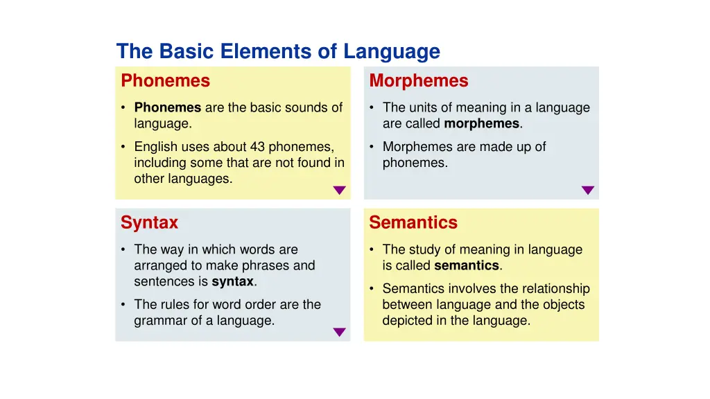 the basic elements of language