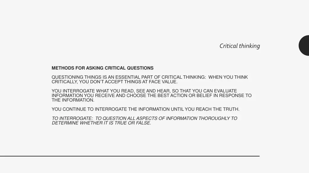 critical thinking