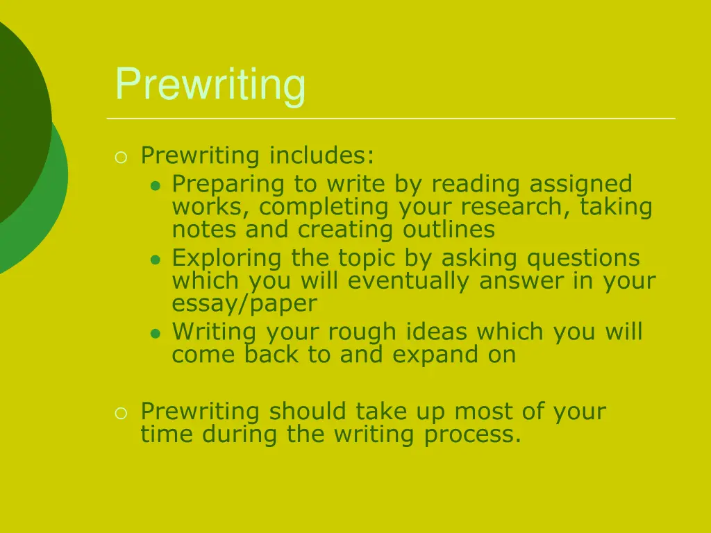 prewriting