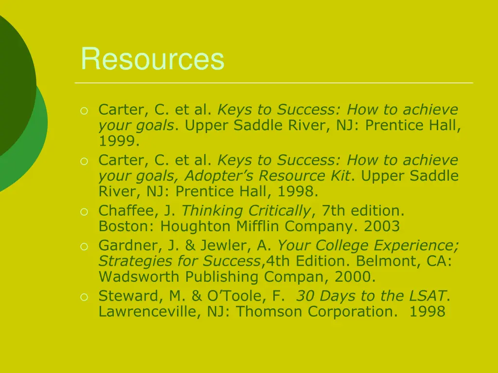resources