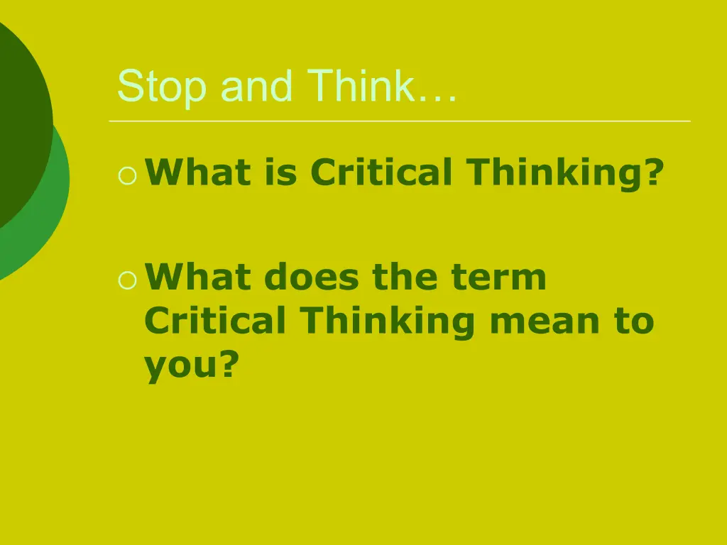 stop and think