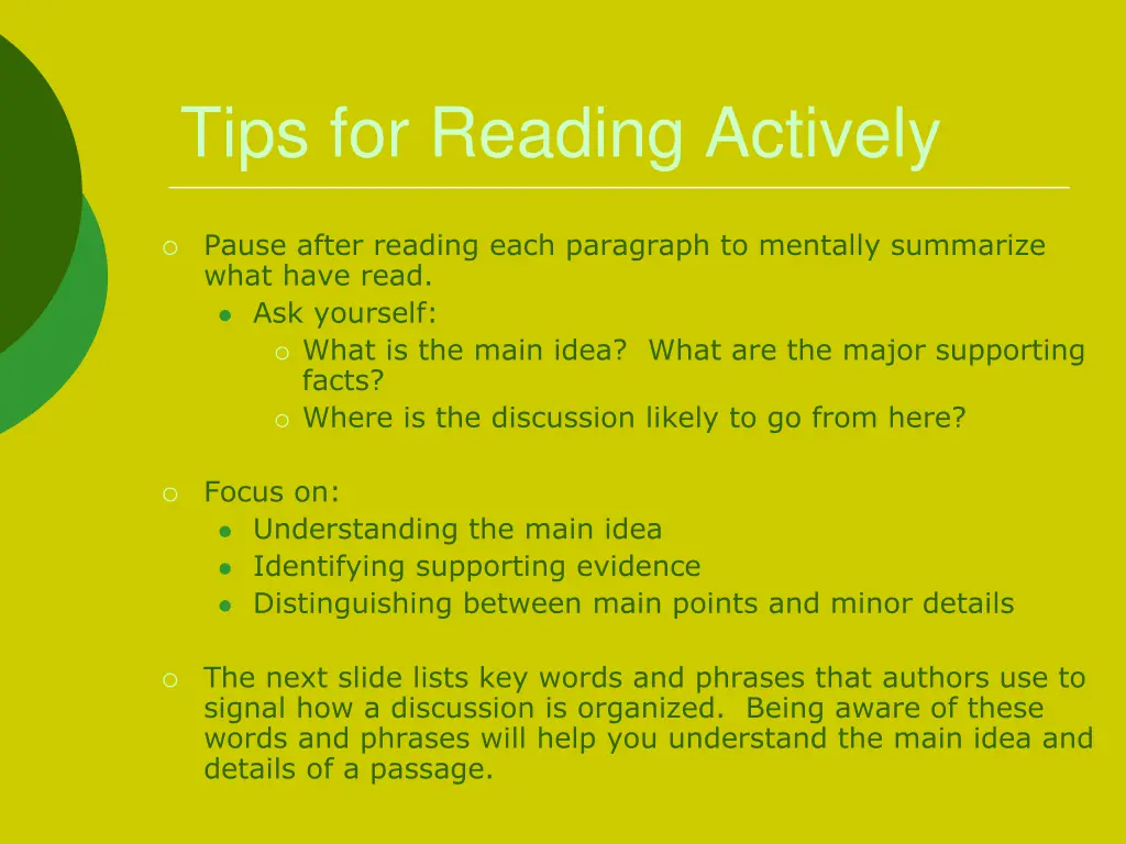 tips for reading actively