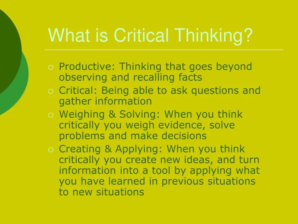 what is critical thinking