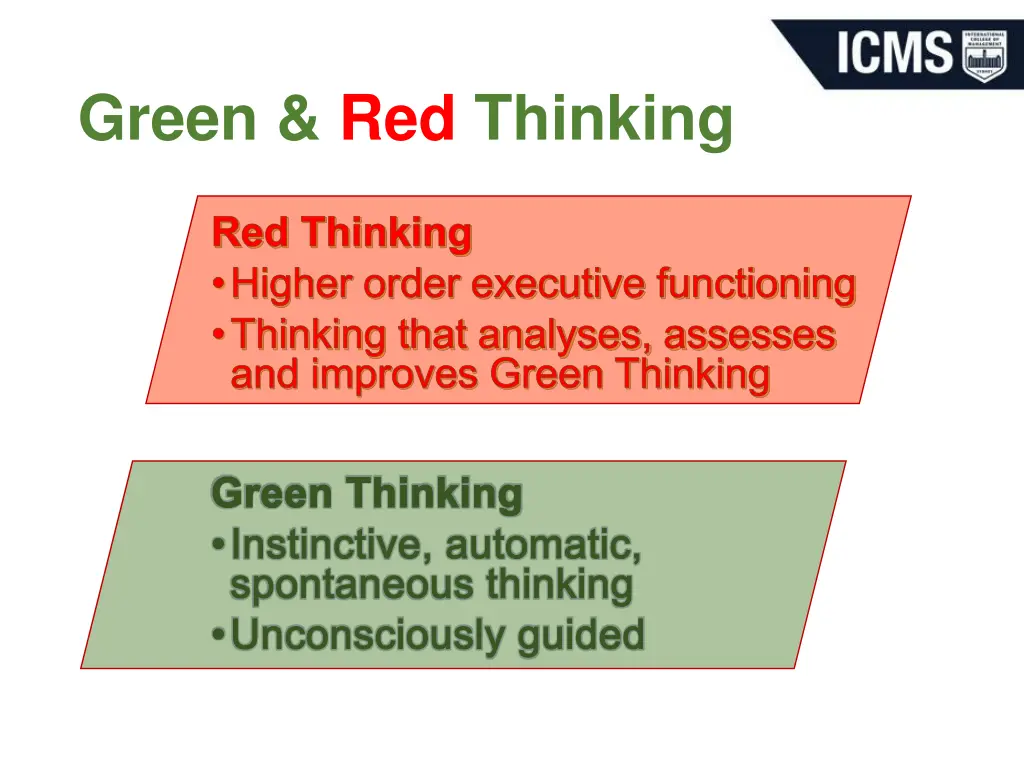 green red thinking