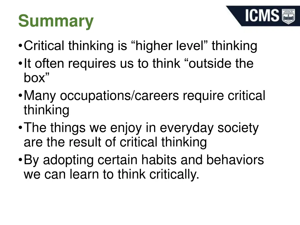 summary