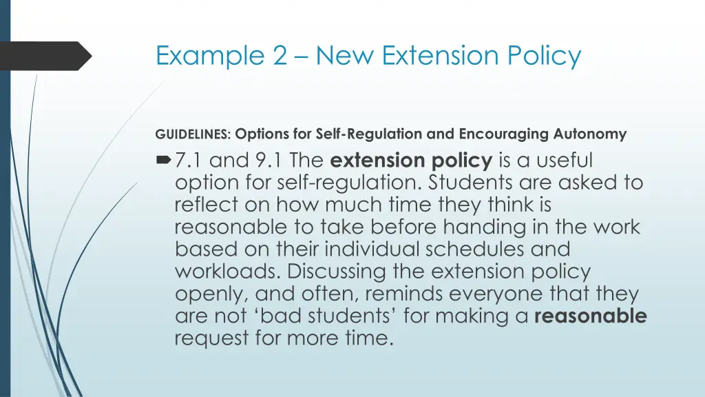 example 2 new extension policy 3