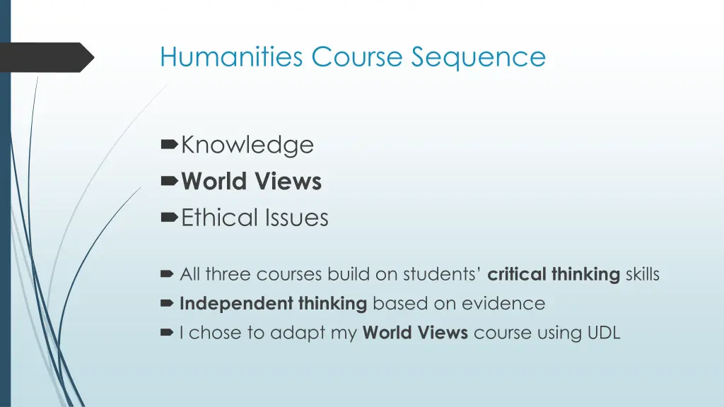 humanities course sequence