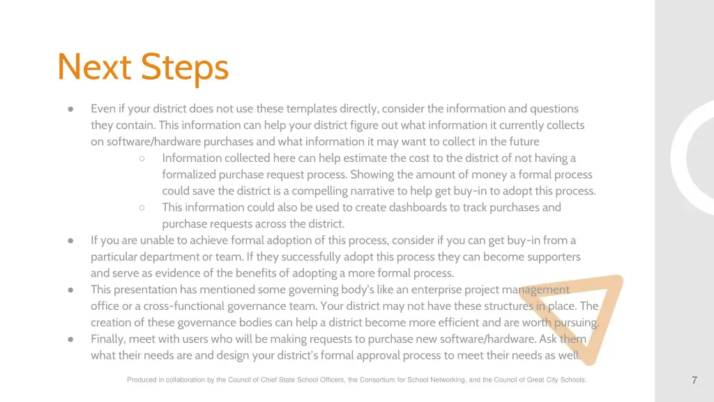next steps