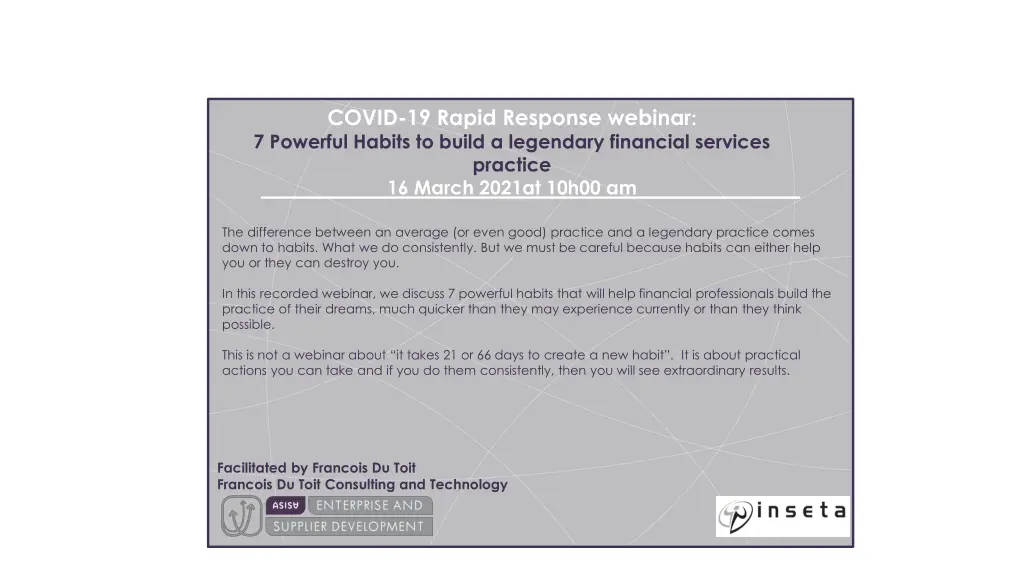 covid 19 rapid response webinar 7 powerful habits