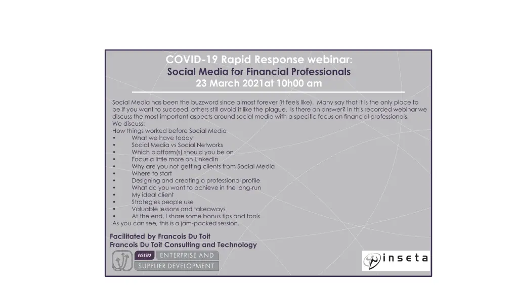 covid 19 rapid response webinar social media