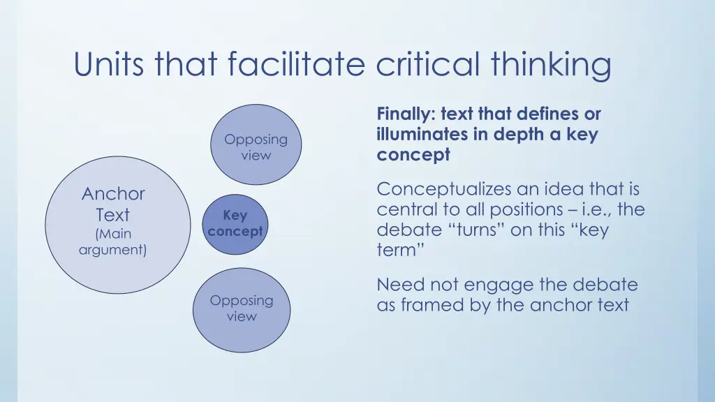 units that facilitate critical thinking 2
