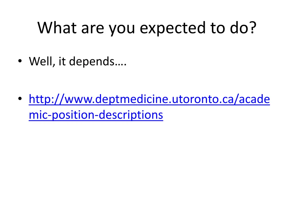 what are you expected to do