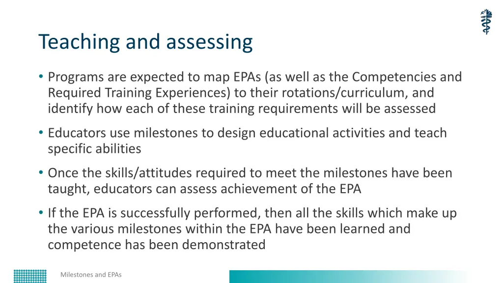 teaching and assessing