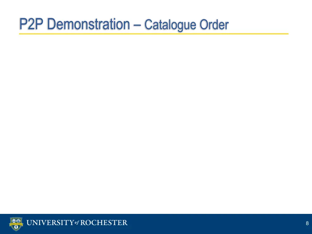 p2p demonstration catalogue order