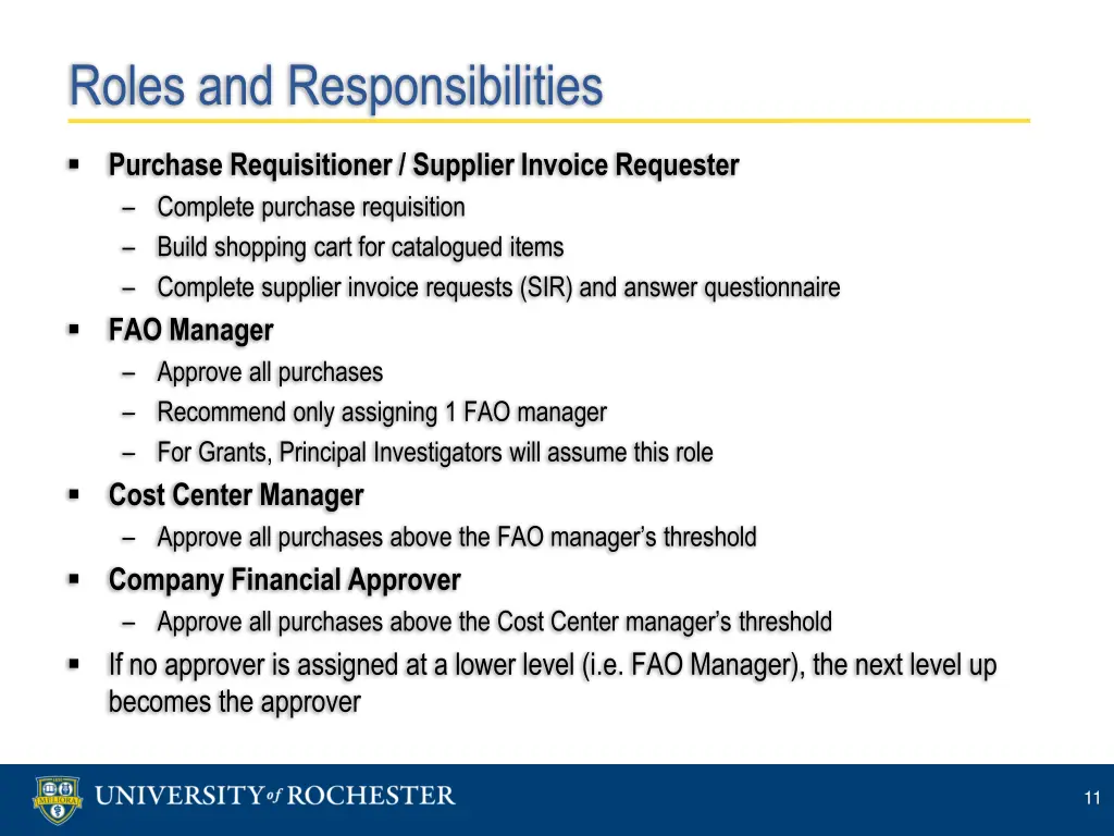 roles and responsibilities