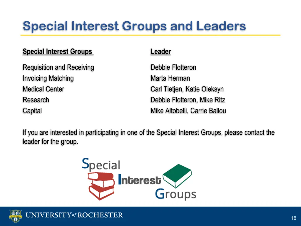 special interest groups and leaders