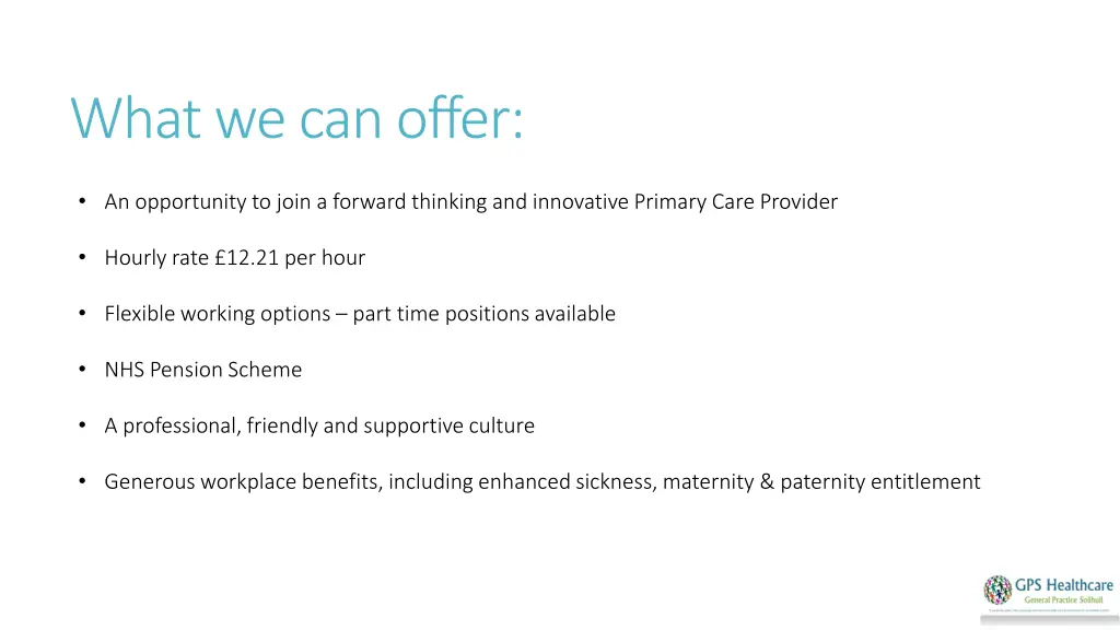 what we can offer