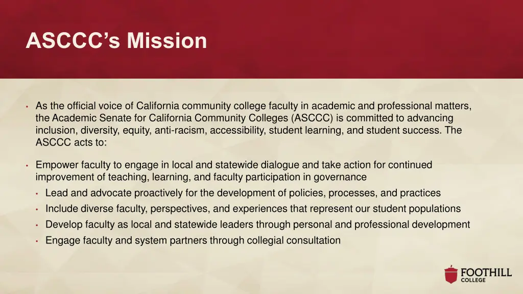 asccc s mission